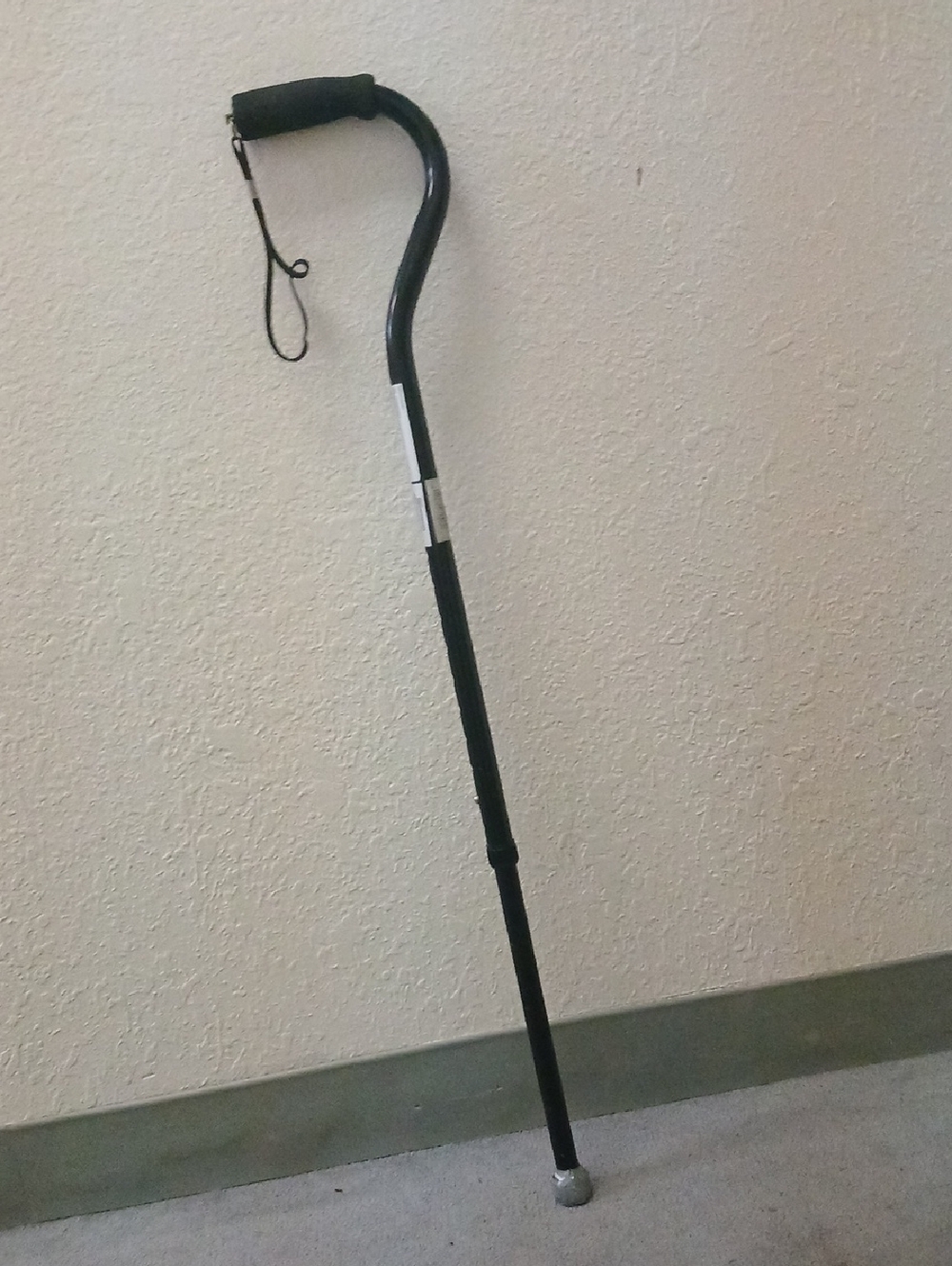 Adjustable Black Walking Cane with Foam Handle - Picture 6 of 11
